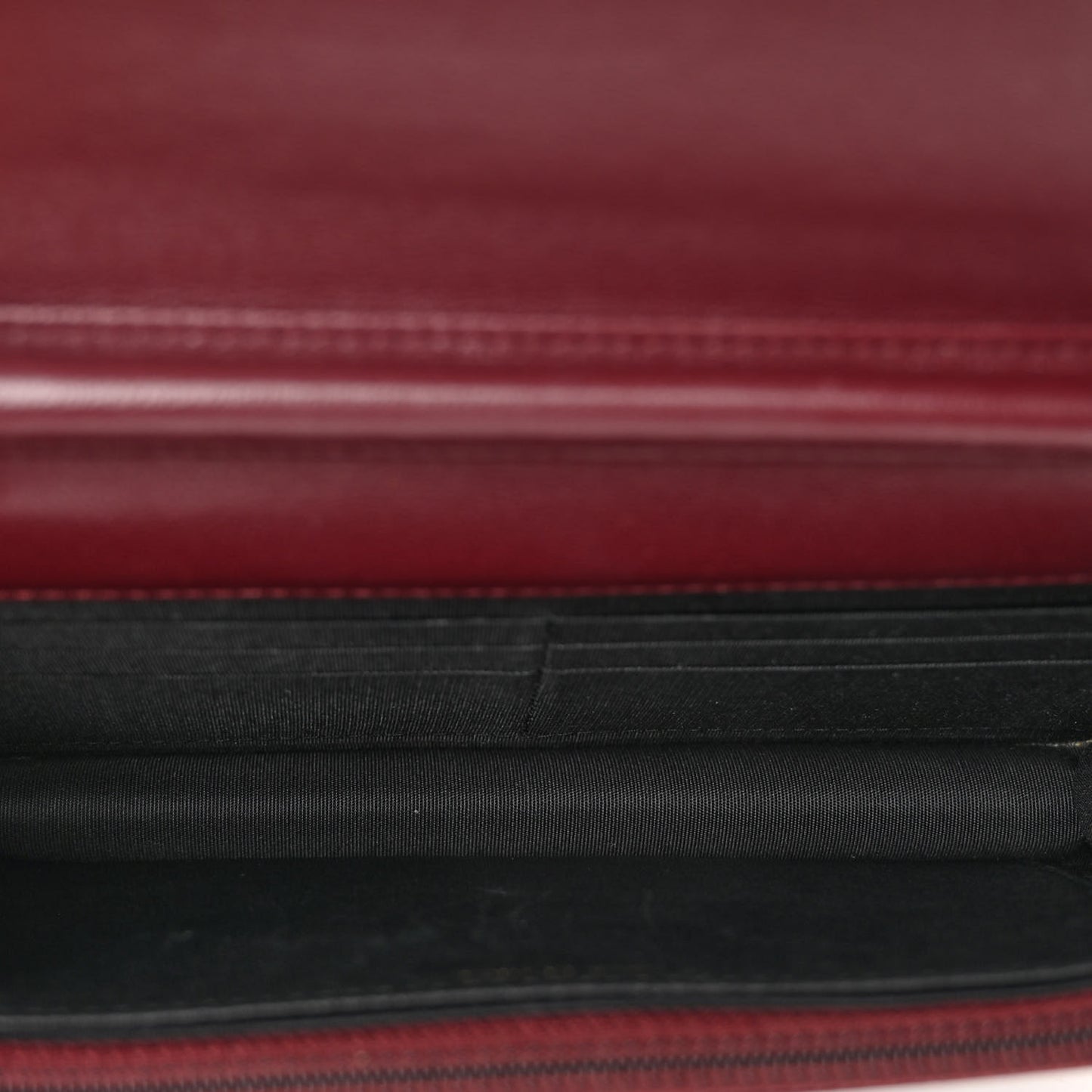 Sheepskin Quilted Mademoiselle Vintage Wallet On Chain WOC Burgundy