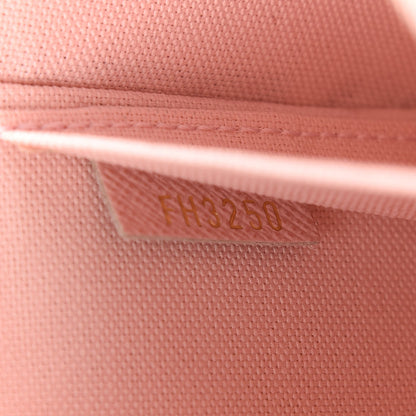 Louis Vuitton Damier Azur Pochette Felicie Chain Wallet Rose Ballerine 7 of 9