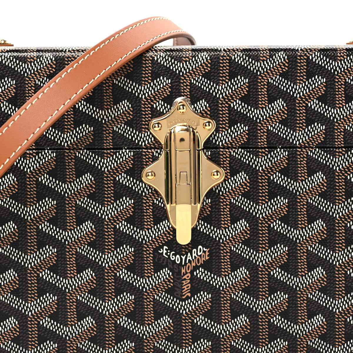 Goyard Goyardine Cassette Trunk Bag Black Gold 8 of 11