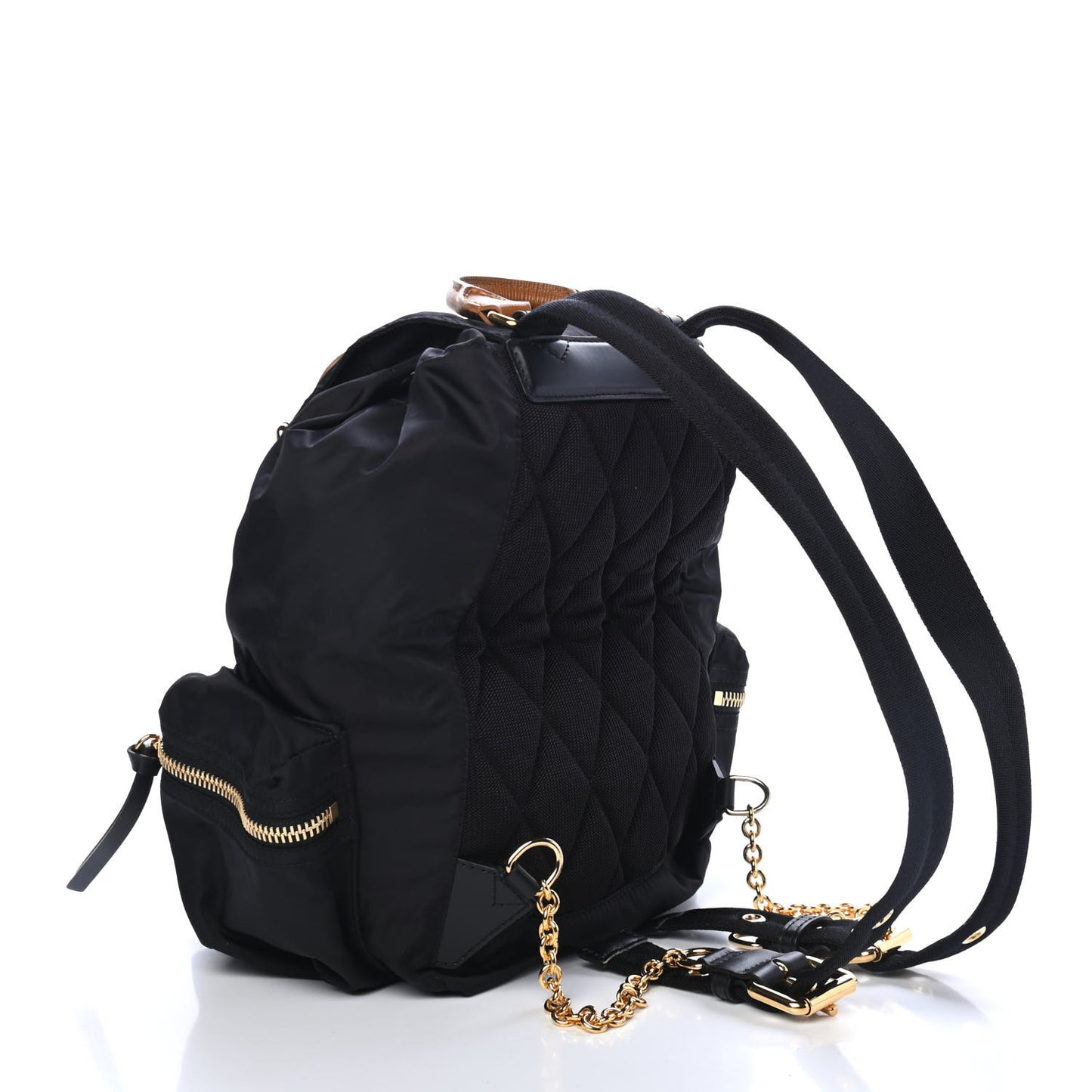 Nylon Large Rucksack Backpack Black