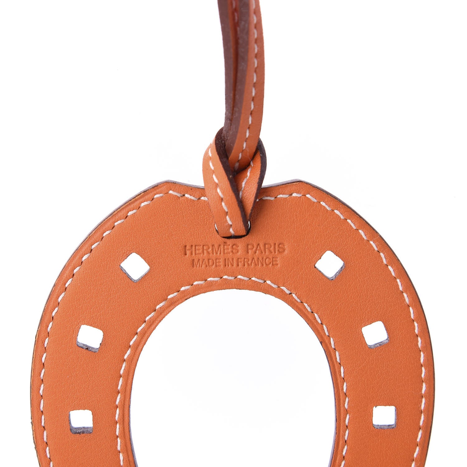 Hermes Swift Paddock Horseshoe Bag Charm Orange 3 of 4