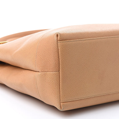 Chanel Caviar CC Shoulder Bag Beige 9 of 14