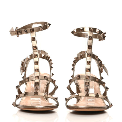 Valentino Garavani Metallic Calfskin Rockstud 60mm City Sandals 36.5 Skin 2 of 7