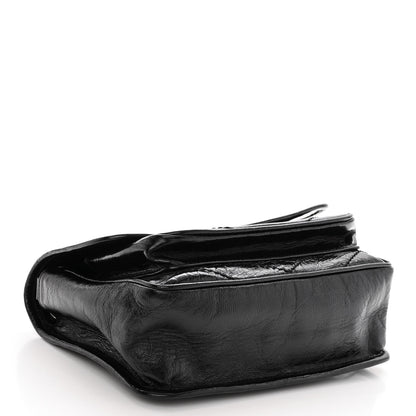 Saint Laurent SAINT LAURENT Crinkled Lambskin Matelasse Monogram Baby Niki Chain Satchel Black 3 of 8
