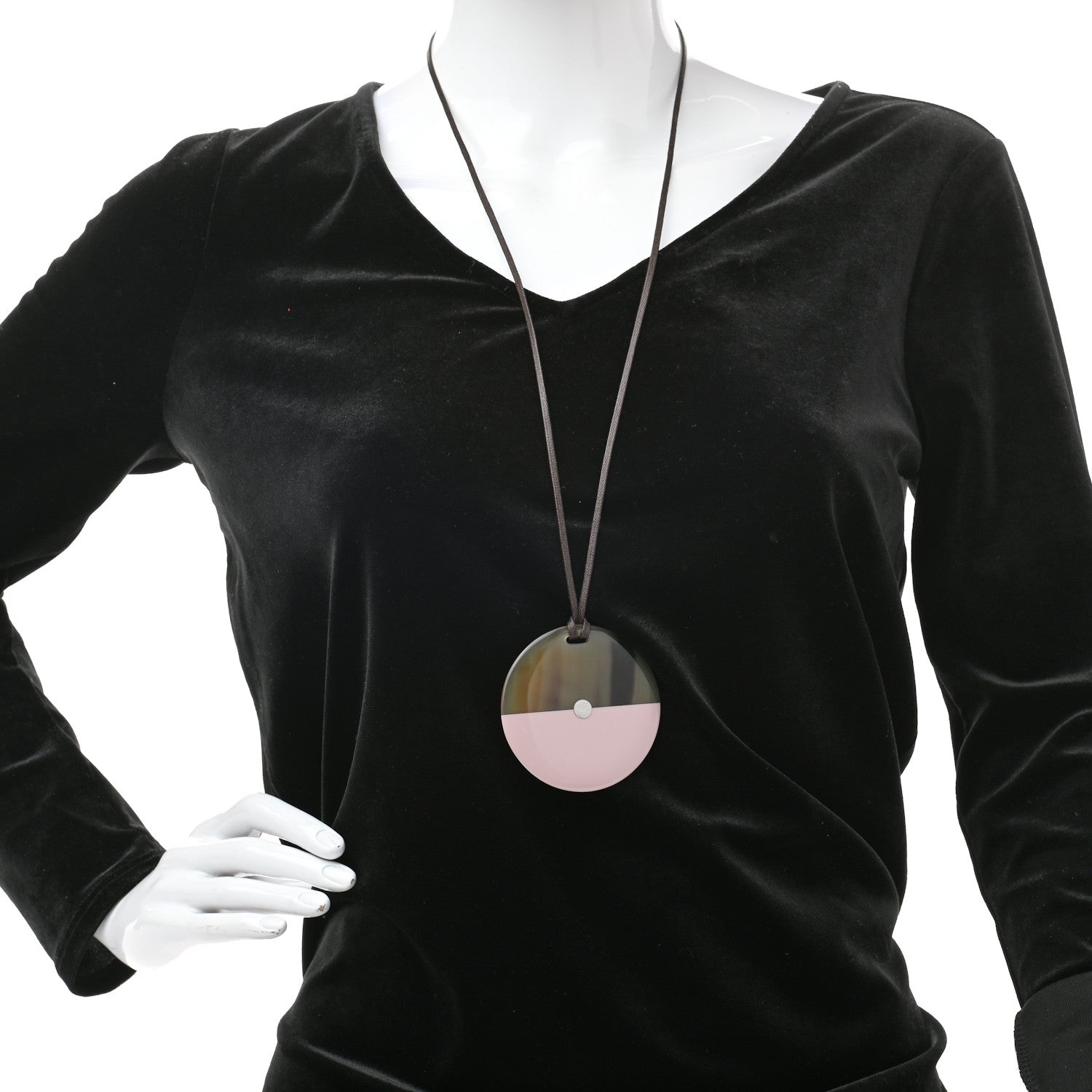 Hermes Buffalo Horn Minimale Necklace 2 of 5