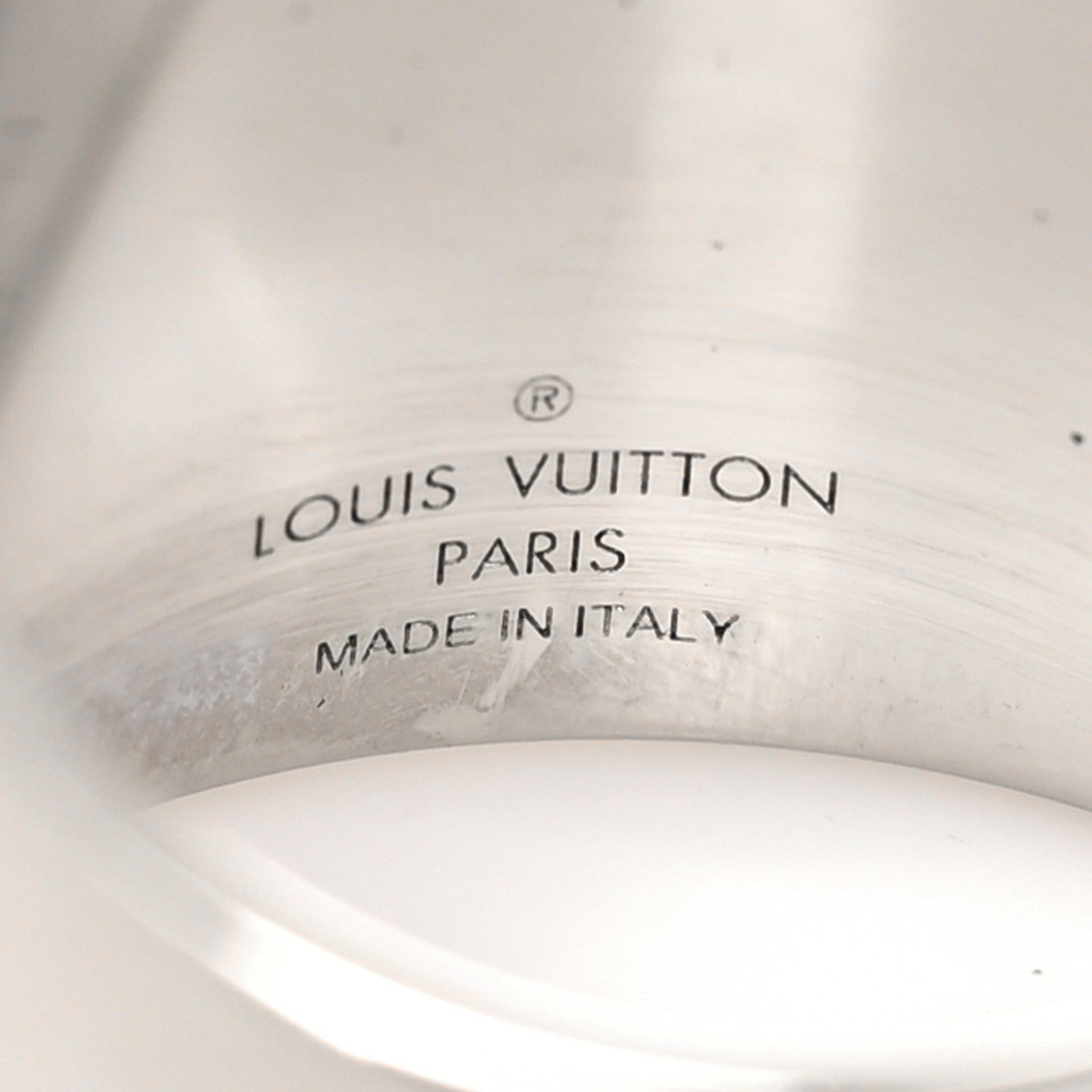 Louis Vuitton X NIGO Stainless Steel Strass Squared Double Ring M Silver 4 of 5