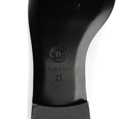 Chanel Lambskin CC Cap Toe Ballerina Flats 35 White Black 8 of 9