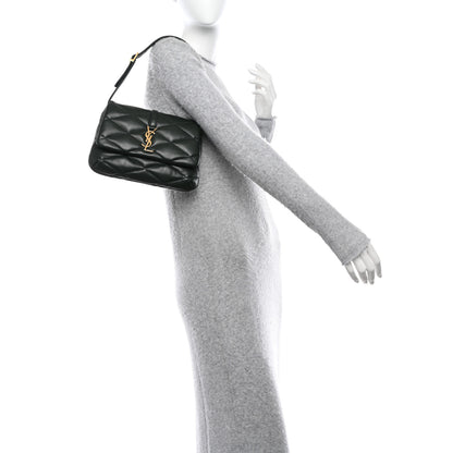 Saint Laurent Lambskin Quilted Le 57 Diamond Shoulder Bag Vert Fonce 2 of 11