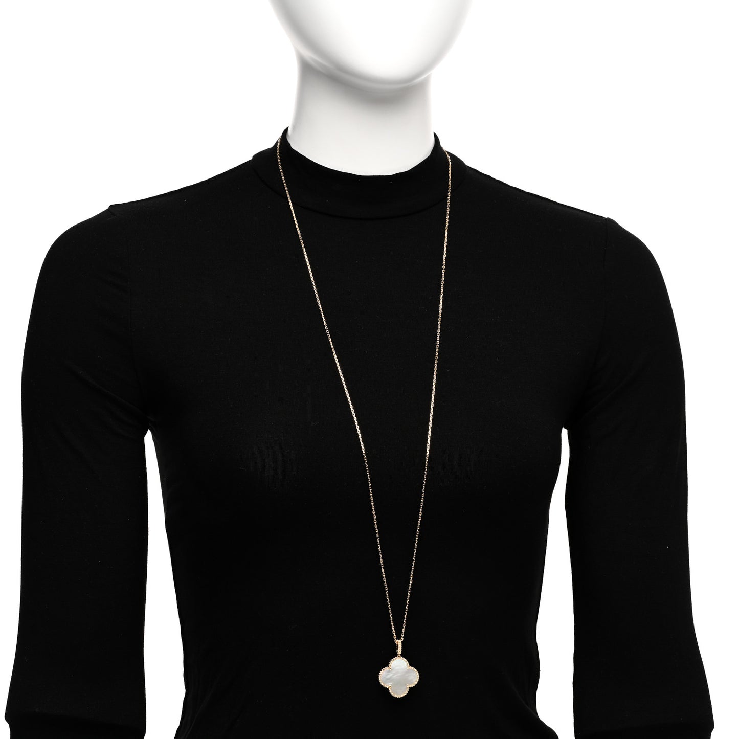 18K Yellow Gold Mother of Pearl Magic Alhambra Long Necklace