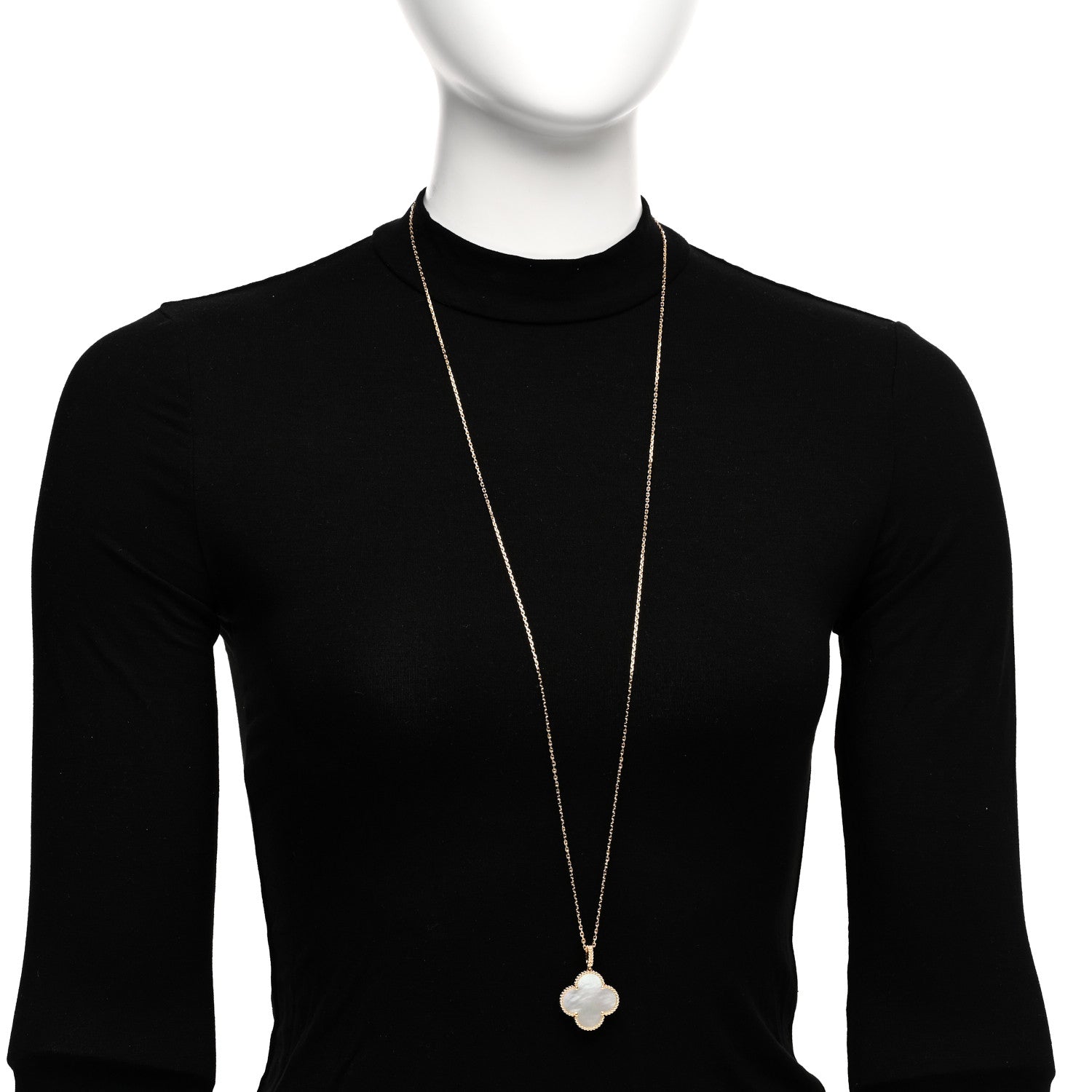 Van Cleef & Arpels 18K Yellow Gold Mother of Pearl Magic Alhambra Long Necklace 2 of 6