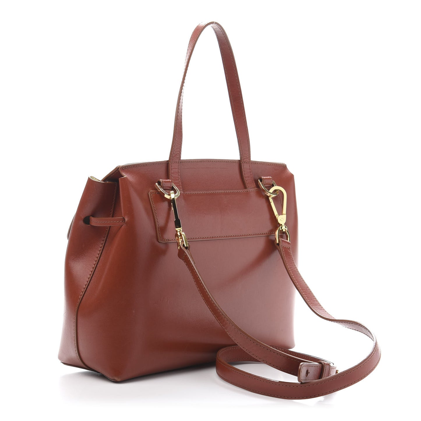Calfskin Mini Lady Bag Brandy Cleo