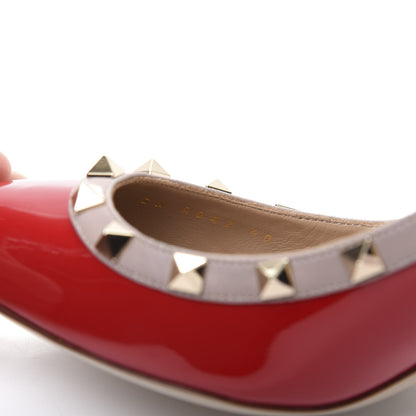 Valentino Garavani Patent Rockstud 85mm Pumps 40 Rosso Poudre 8 of 9