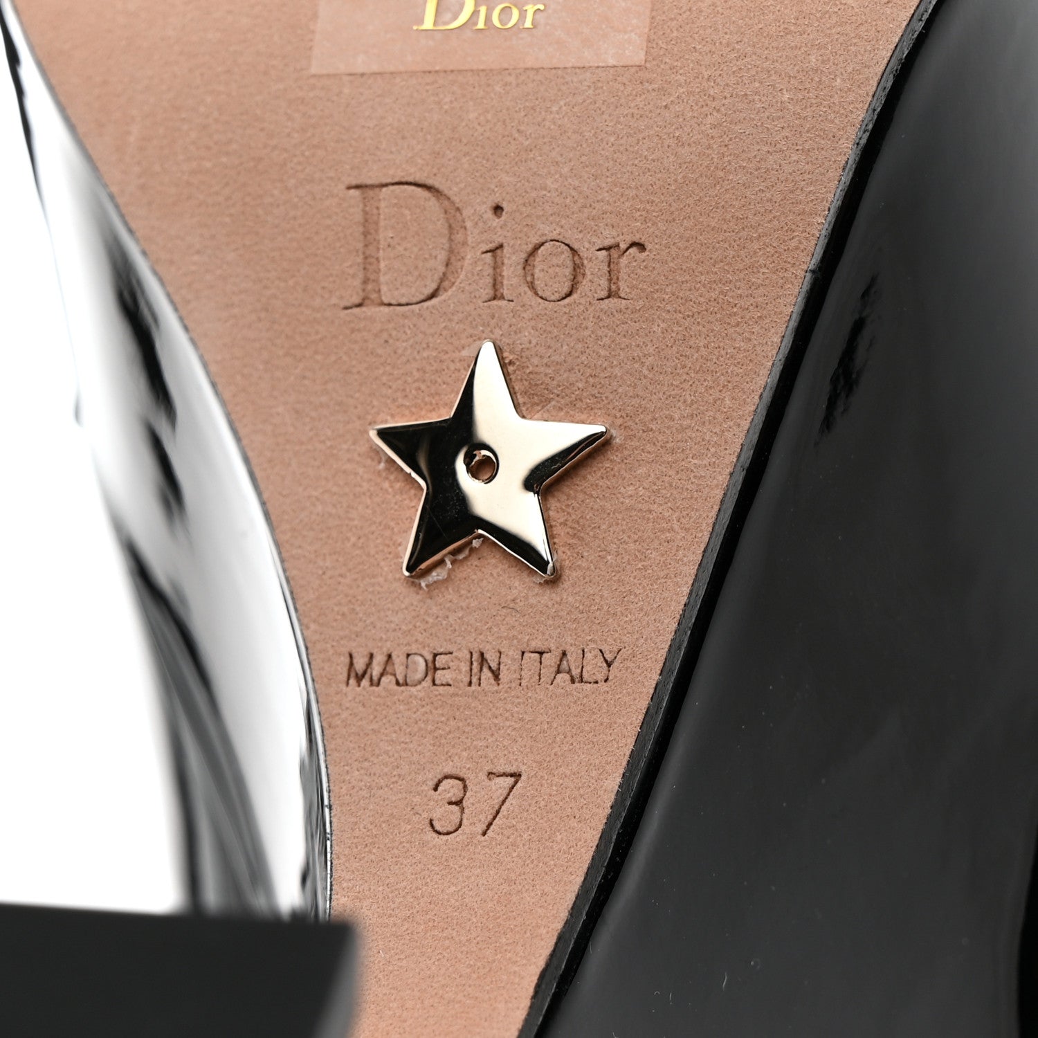 Christian Dior Patent Calfskin Aime Ankle Sandals 37 Black 8 of 9