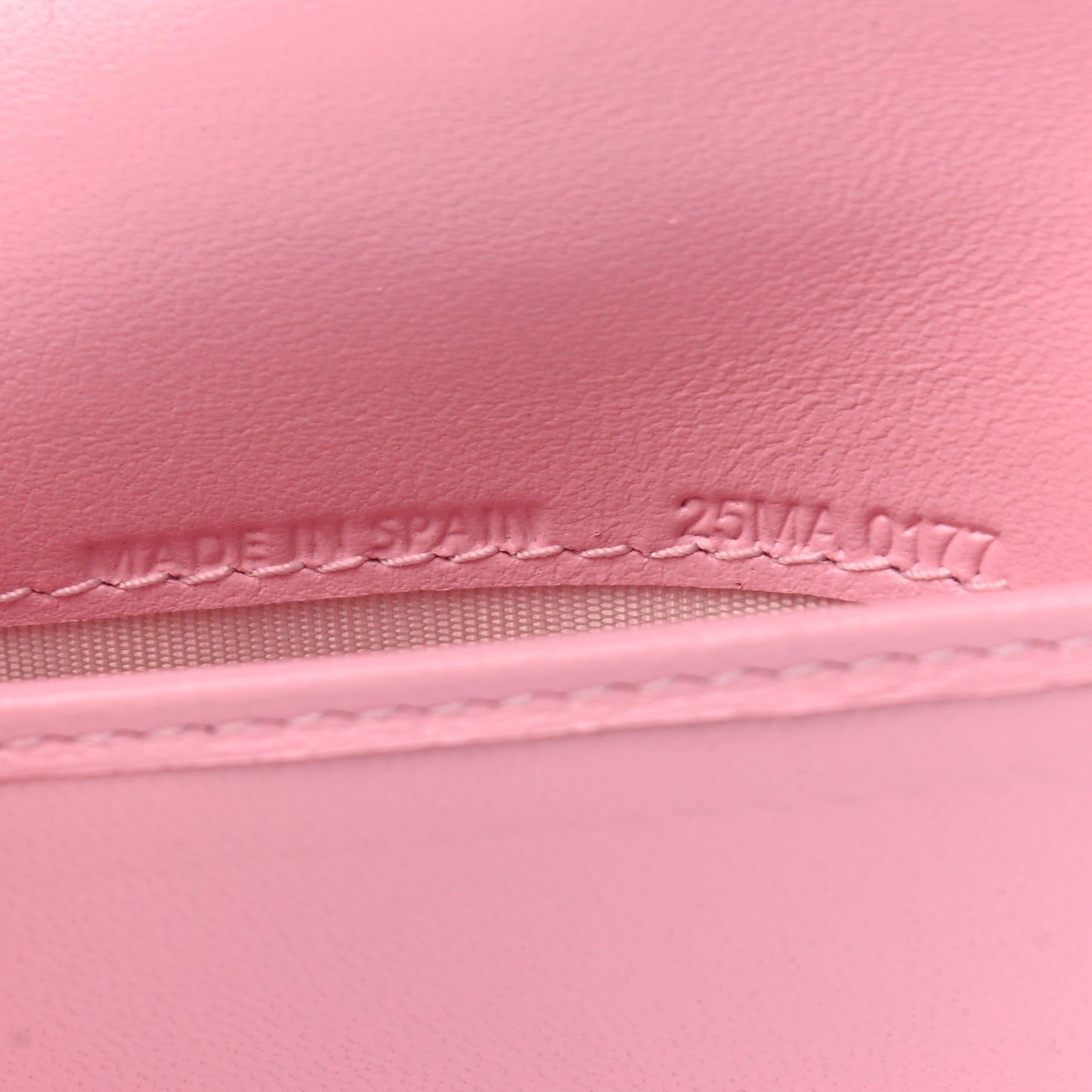 Lambskin Cannage Bi-Color Small Lady Dior Flap Card Holder Black Pink