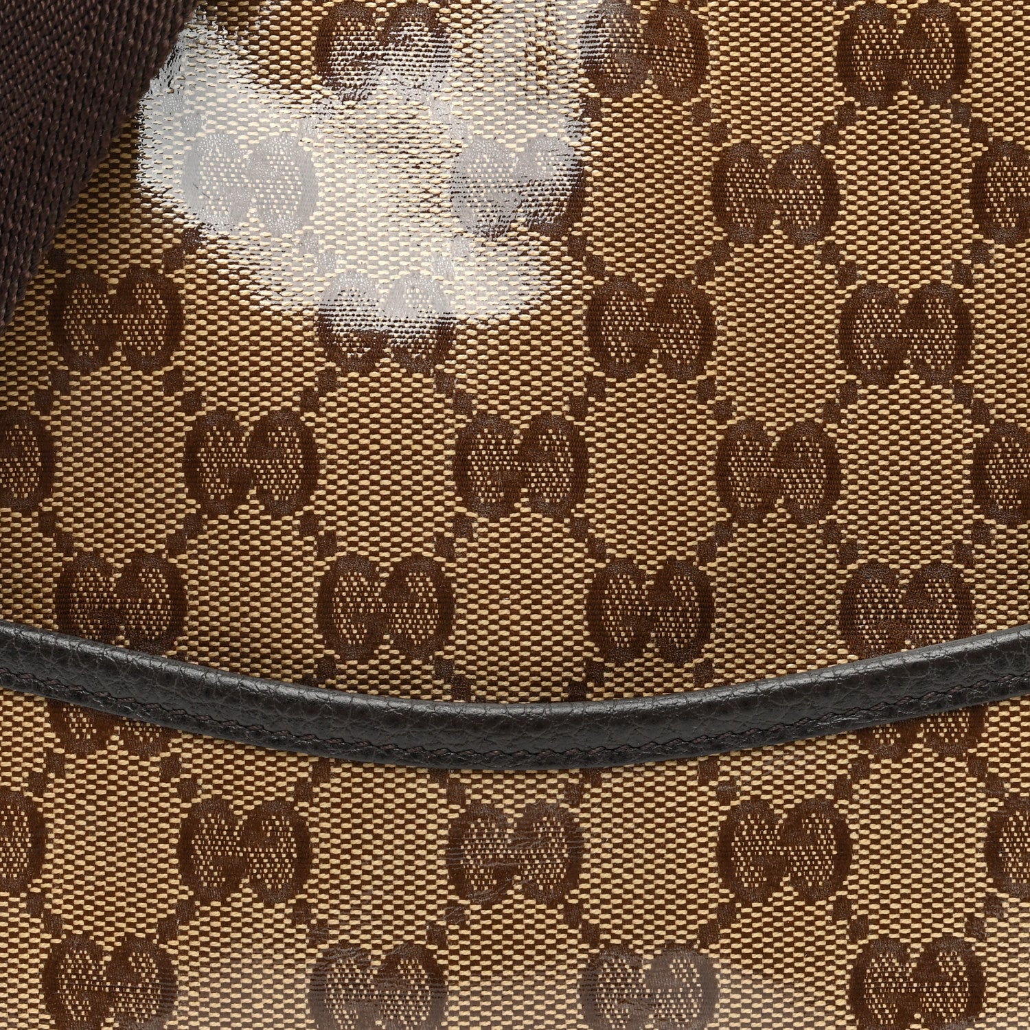 Gucci Crystal Monogram Small Flat Messenger Bag Dark Brown 8 of 10