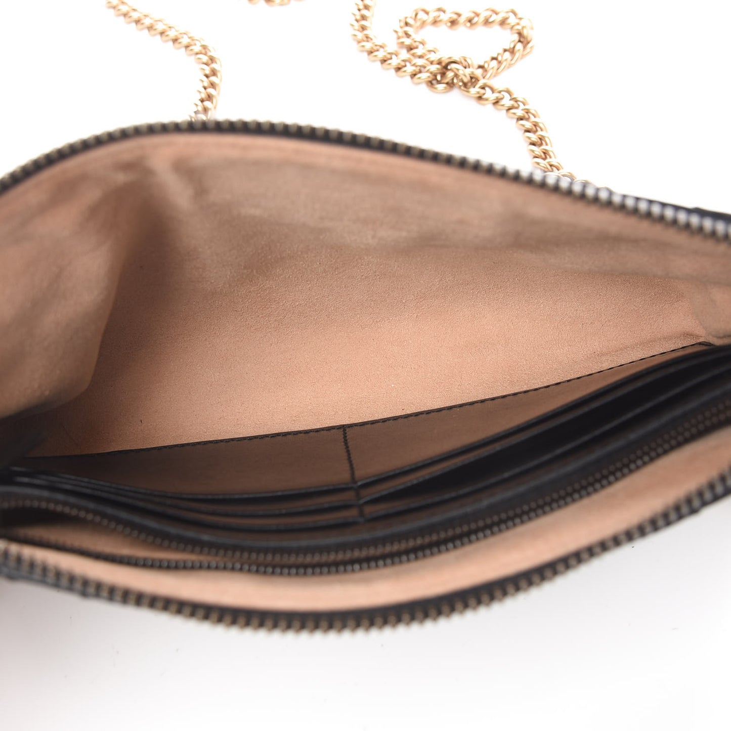 Calfskin Matelasse Mini GG Marmont Chain Bag Black
