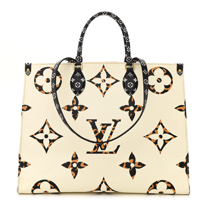 Louis Vuitton Monogram Giant Jungle Onthego GM Ivory 1 of 14