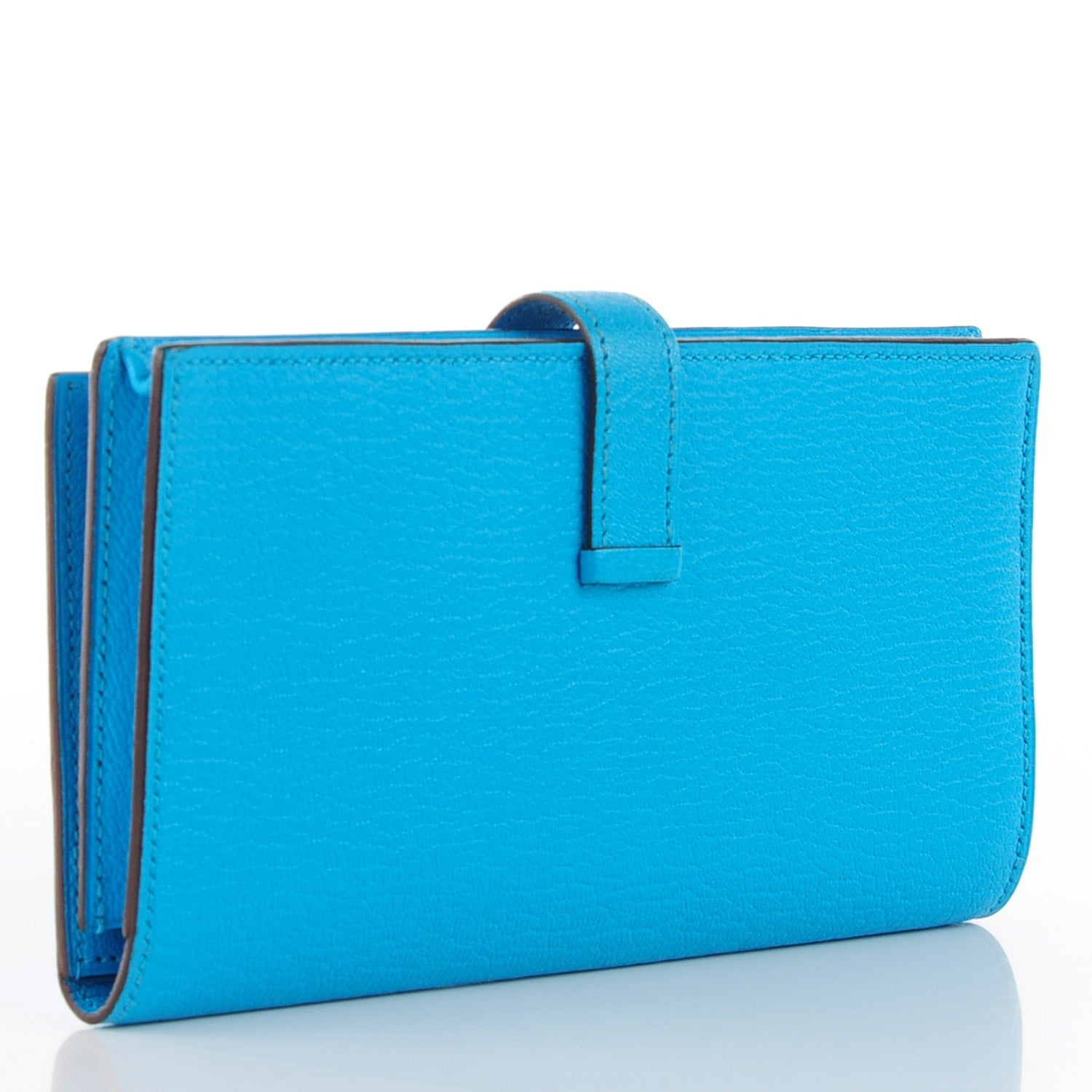 Hermes Chevre Mysore Bearn Wallet Bleu Azteque 3 of 14