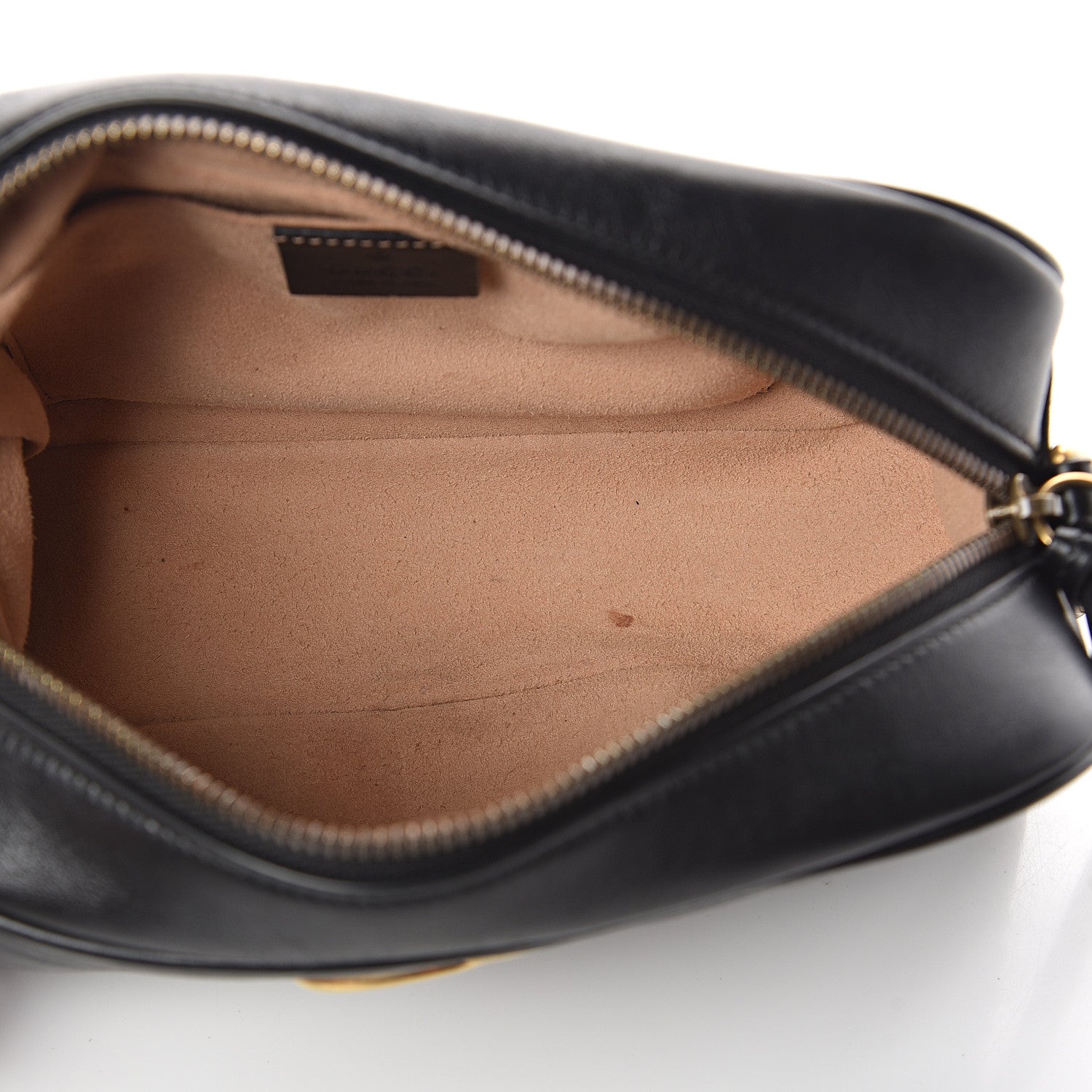 Gucci Calfskin Matelasse Small GG Marmont Chain Shoulder Bag Black 4 of 8