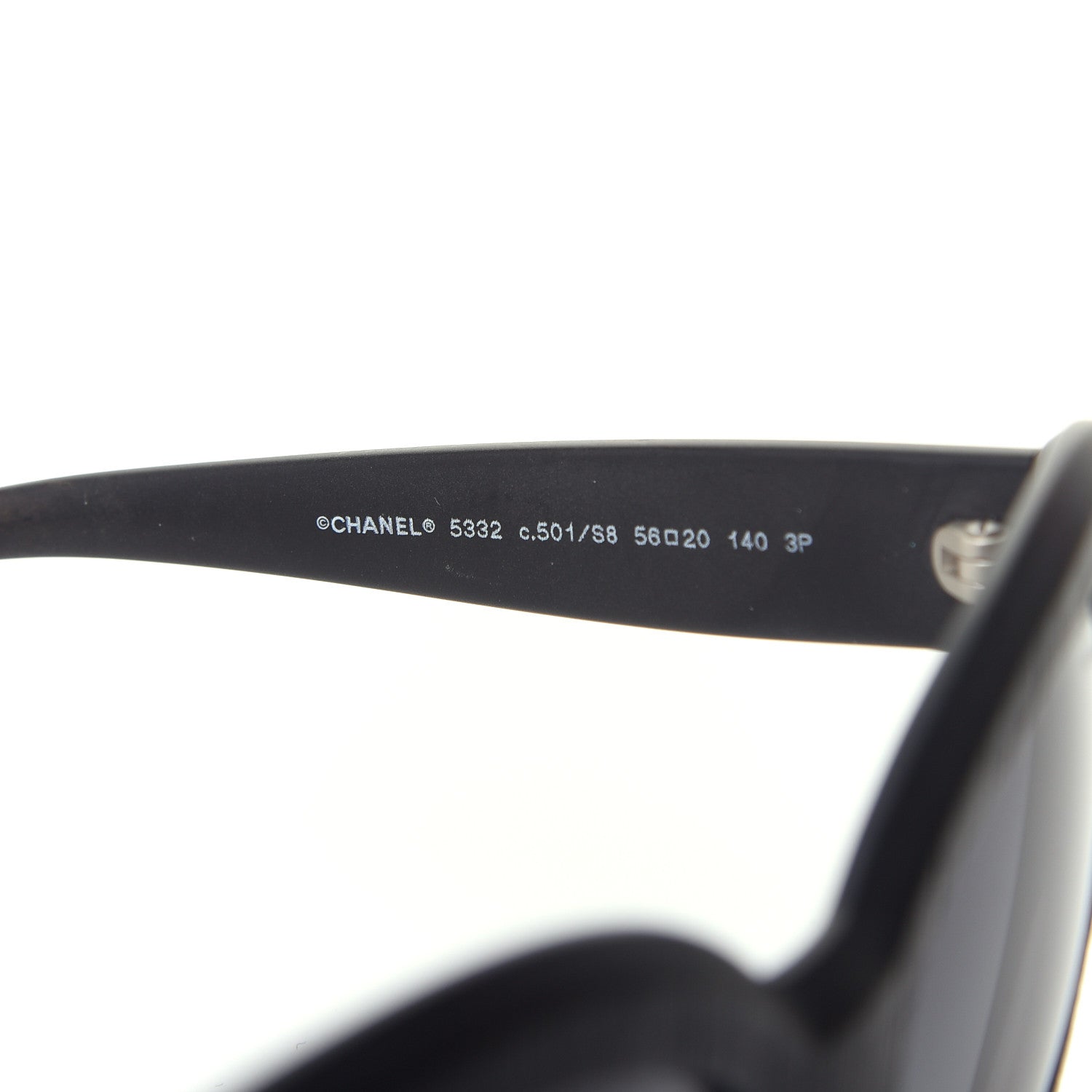 Chanel Tweed Effect CC Polarized Butterfly Signature Sunglasses 5332 Black 5 of 8
