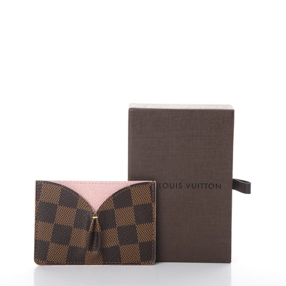 Louis Vuitton Damier Ebene Caissa Card Holder Rose Ballerine 8 of 8