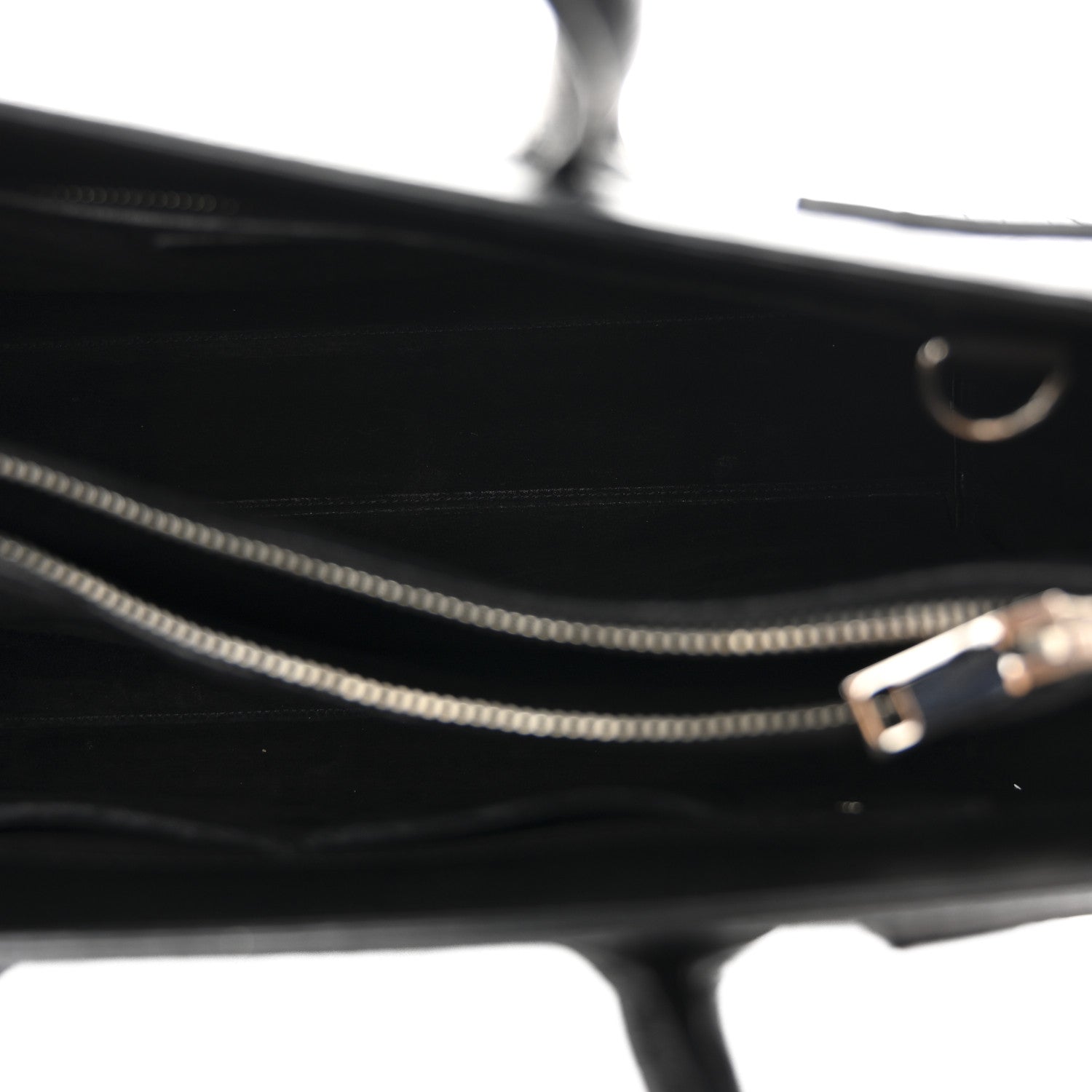 Saint Laurent Calfskin Crocodile Embossed Small Sac de Jour Black 5 of 9