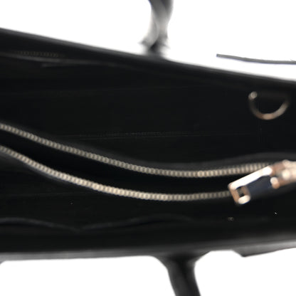 Saint Laurent Calfskin Crocodile Embossed Small Sac de Jour Black 5 of 9