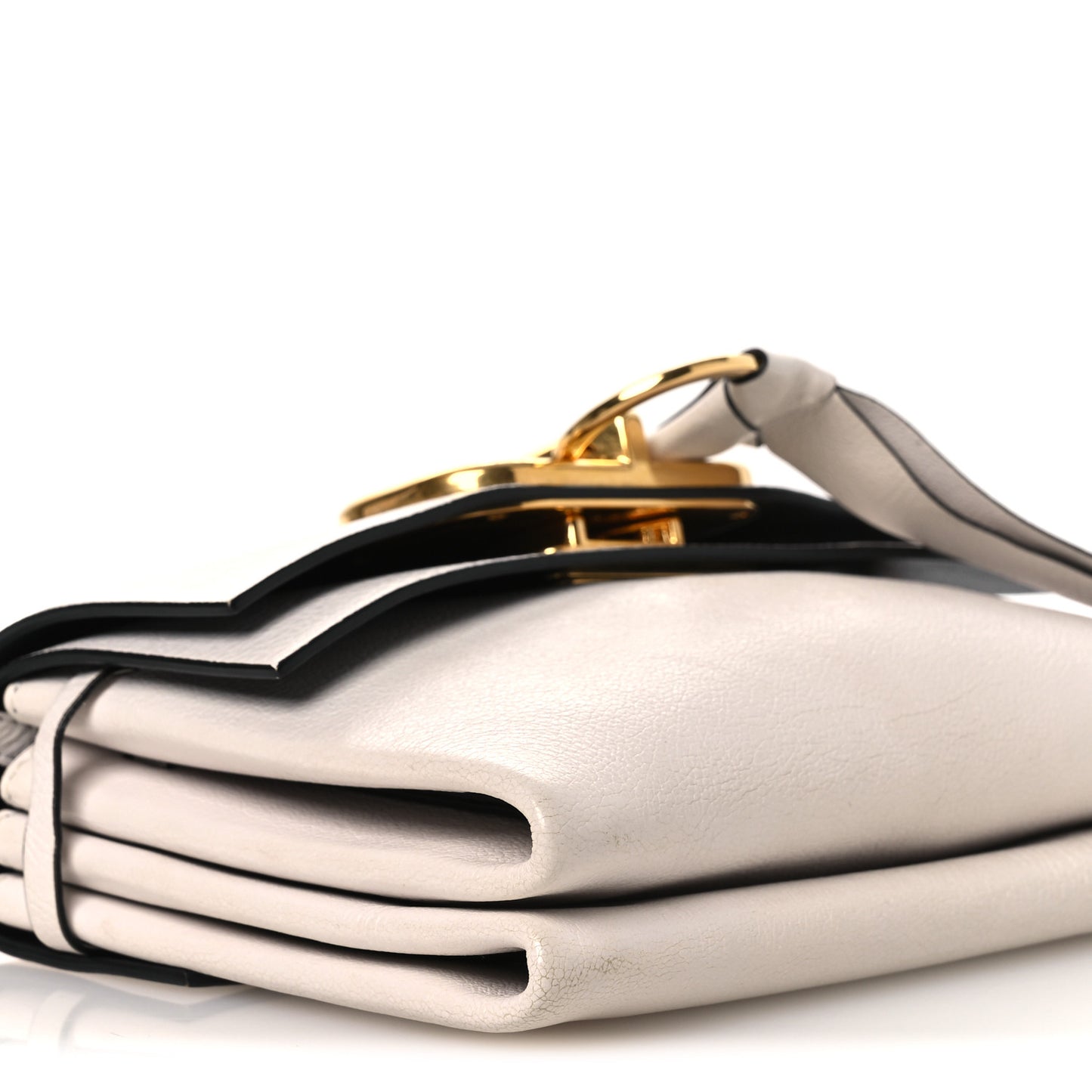 Calfskin Small VRing Crossbody Bag Ivory