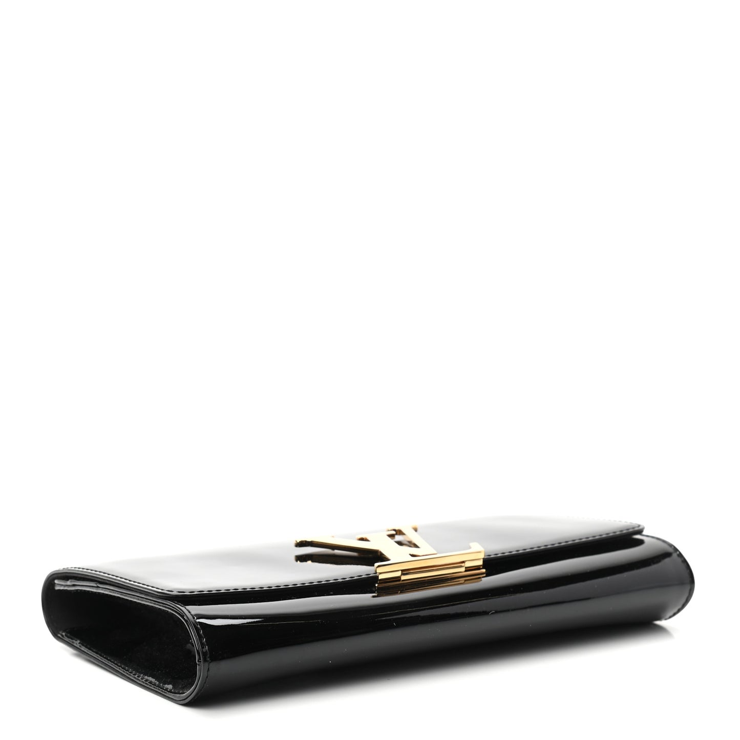Patent Louise Clutch Black