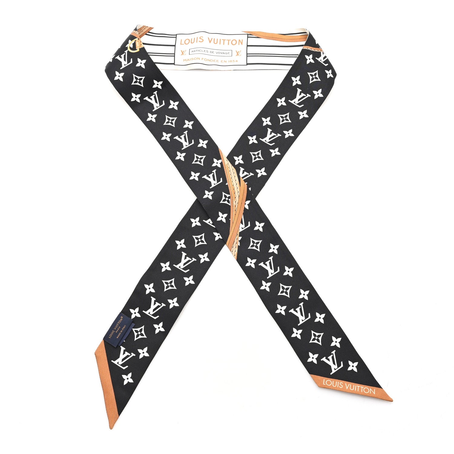 Louis Vuitton Silk Monogram My Neverfull BB Bandeau Black 1 of 4