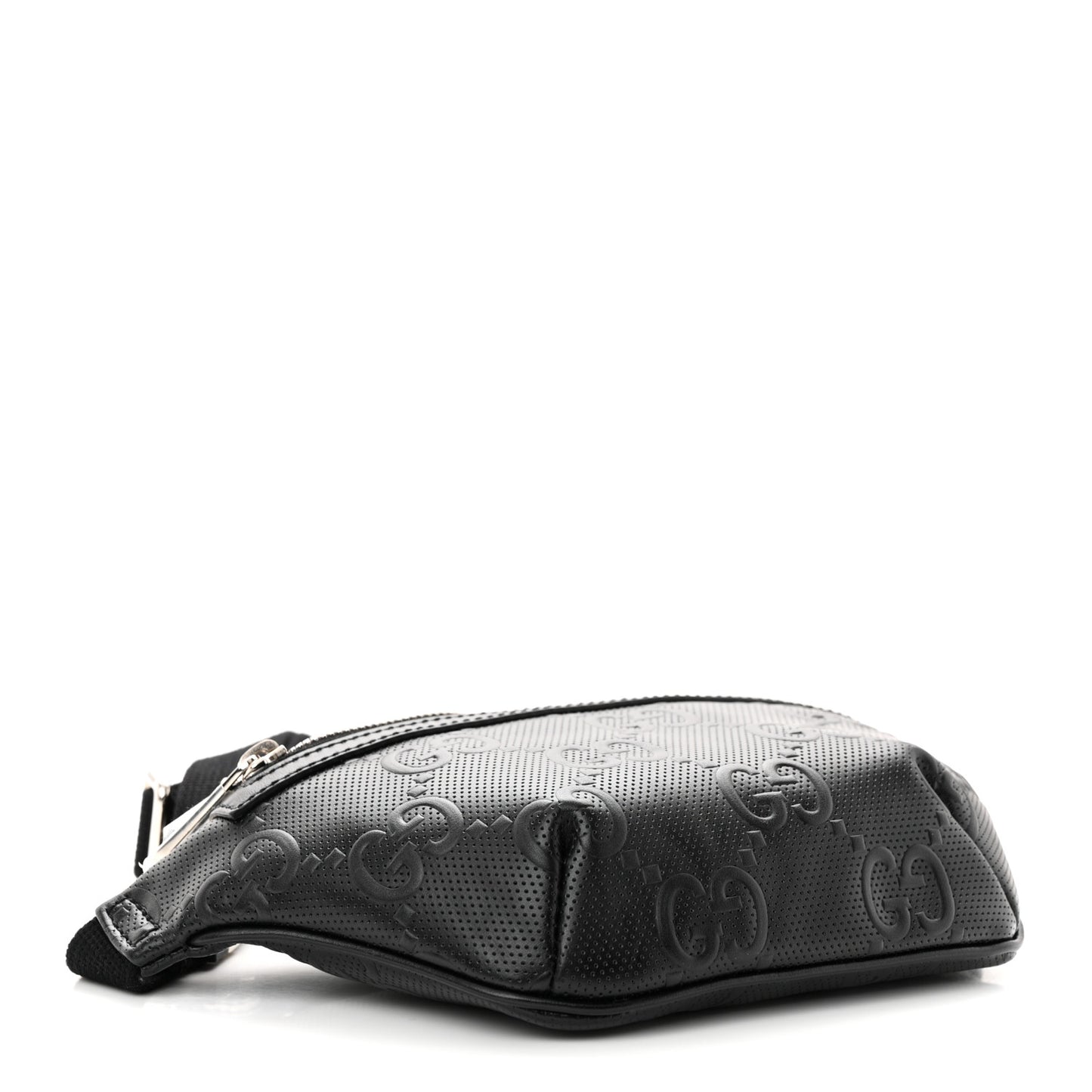 Calfskin GG Tennis Embossed Belt Bag Black