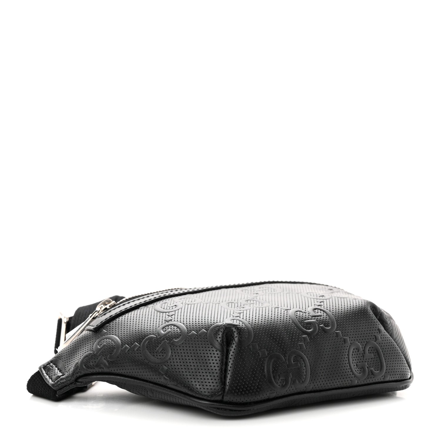 Gucci Calfskin GG Tennis Embossed Belt Bag Black 4 of 11