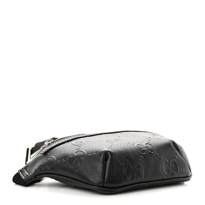 Gucci Calfskin GG Tennis Embossed Belt Bag Black 4 of 11