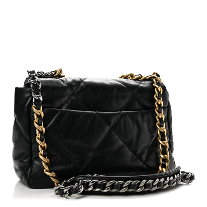Chanel Goatskin Quilted Medium Chanel 19 Flap Black 3 of 13