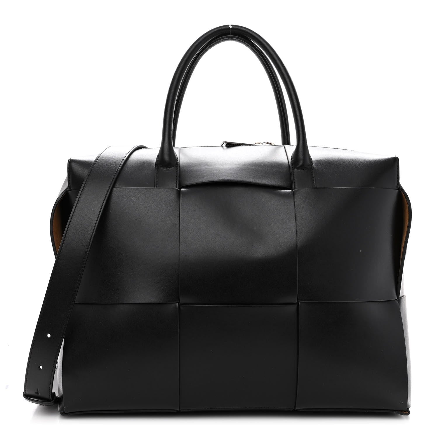 Bottega Veneta Calfskin Maxi Intrecciato Arco Briefcase Black 1 of 9