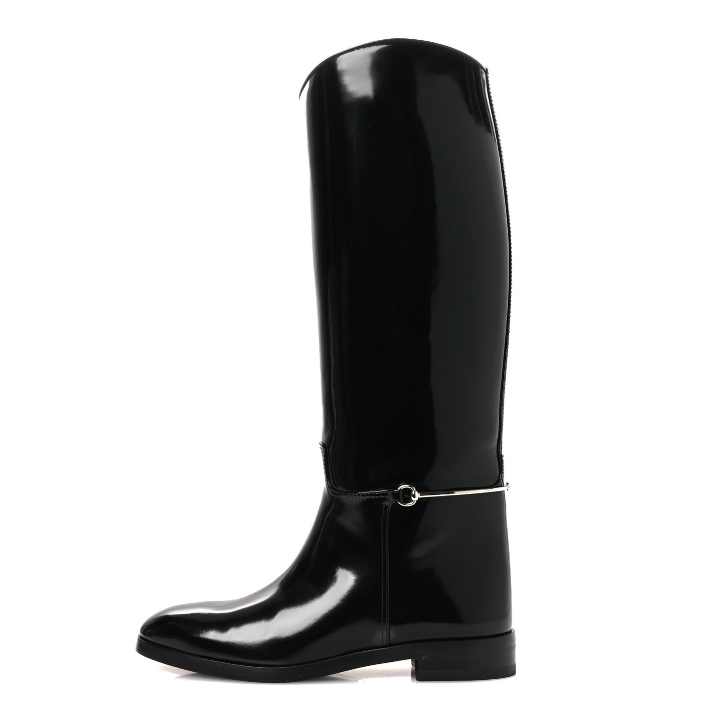 Brushed Calfskin Michelangelo Slim Horsebit Riding Boots 40 Black