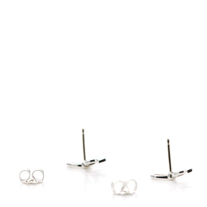 Tiffany Sterling Silver Bow Earrings 3 of 5