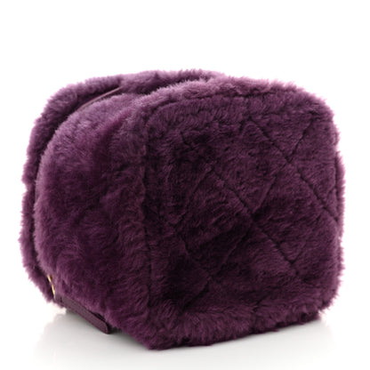 Chanel Shearling Lambskin Quilted Small Vanity Case Purple 5 of 12