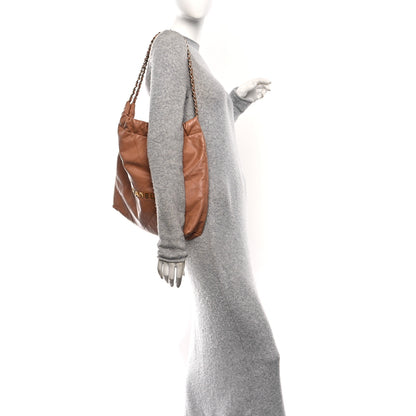 Chanel Shiny Calfskin Quilted Chanel 22 Camel 2 of 11
