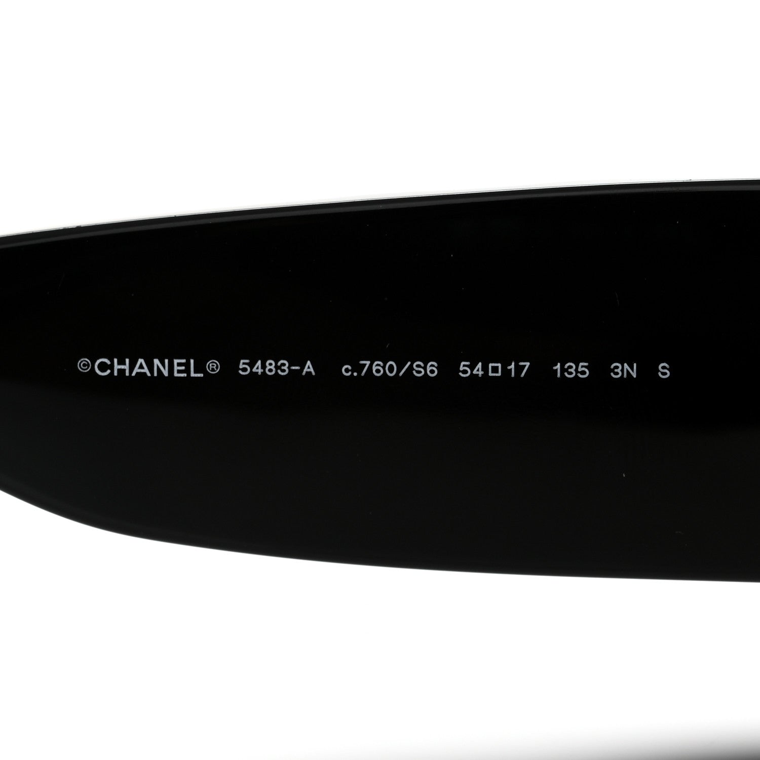 Chanel Acetate Quilted CC Rectangle Sunglasses 5483-A Black 5 of 7