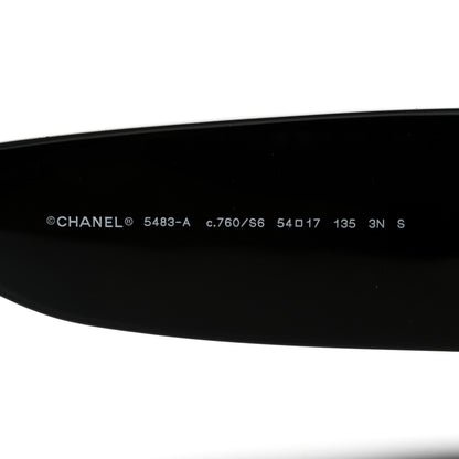 Chanel Acetate Quilted CC Rectangle Sunglasses 5483-A Black 5 of 7