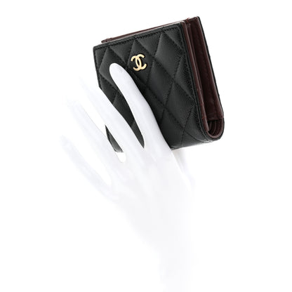 Chanel Caviar Quilted Compact Bifold Wallet Black 2 of 9