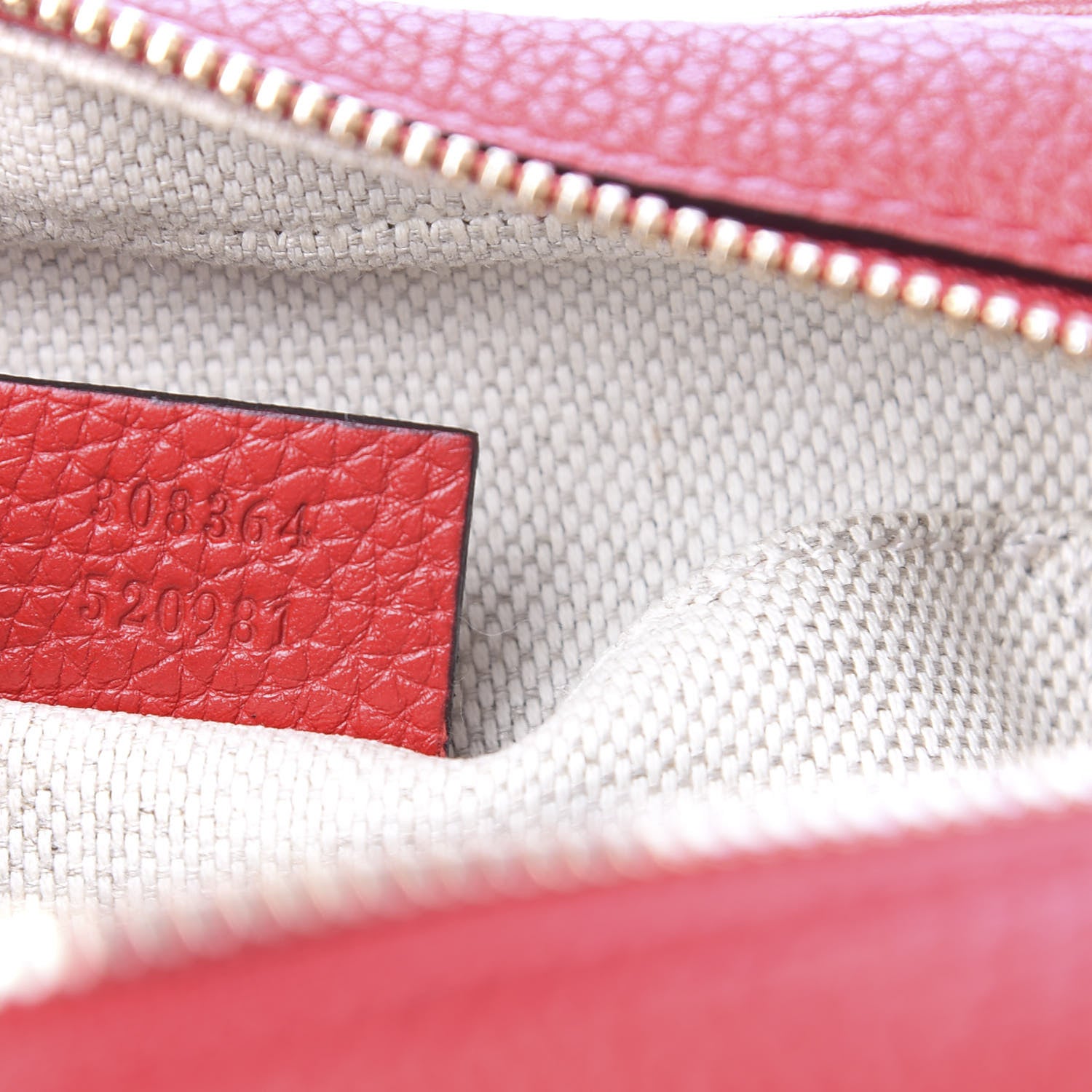Gucci Pebbled Calfskin Small Soho Disco Bag Vibrant Red 9 of 14
