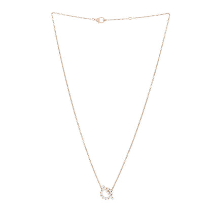 Hermes 18K Rose Gold Diamond Finesse Pendant Necklace 3 of 6