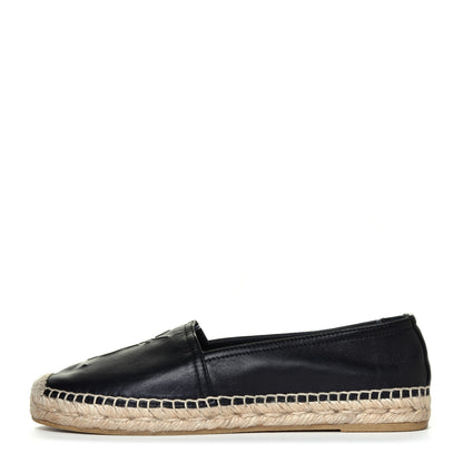 Saint Laurent Lambskin Monogram Espadrilles 37 Black 1 of 12