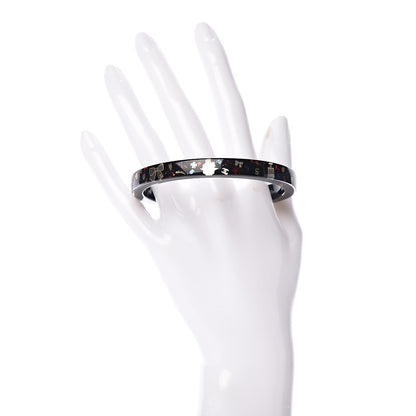 Chanel Lucite Glitter CC Bangle Black 2 of 5