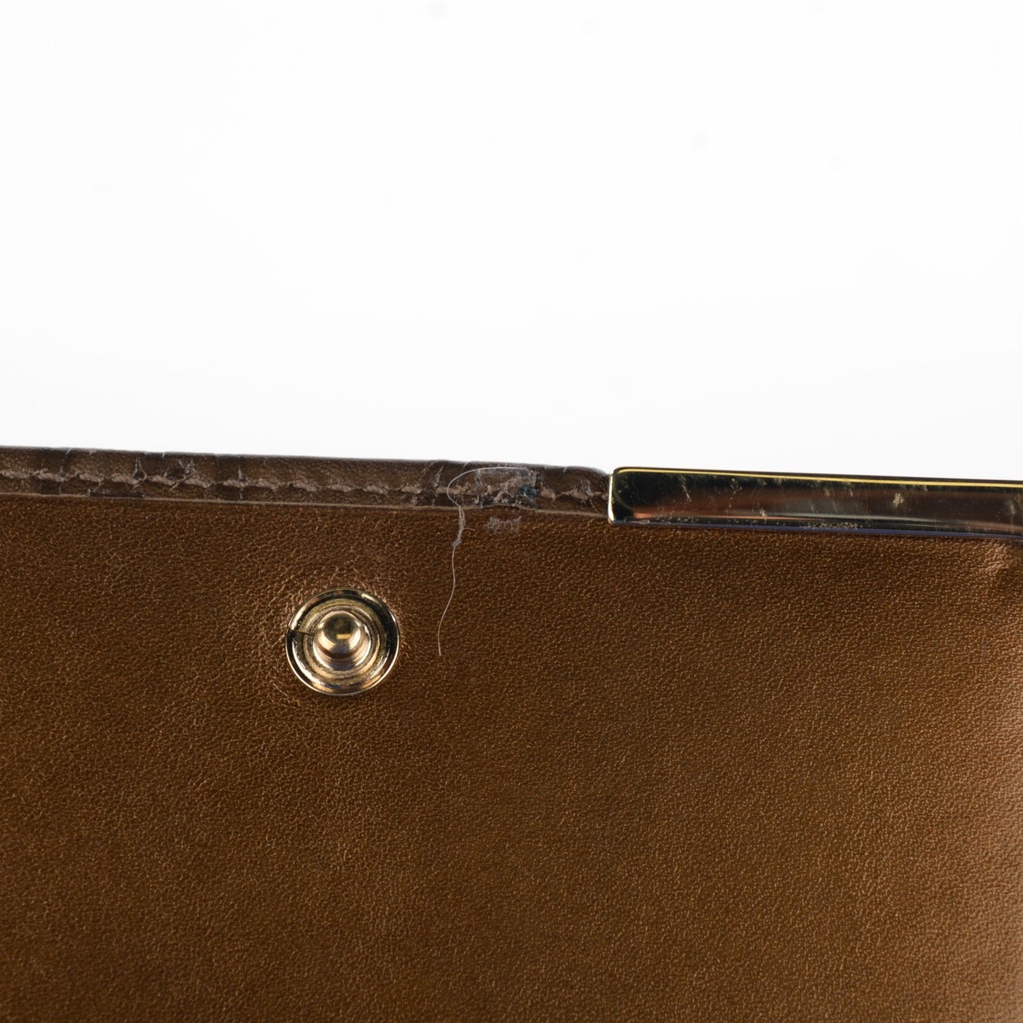 Metallic Guccissima Dice French Flap Wallet Brown