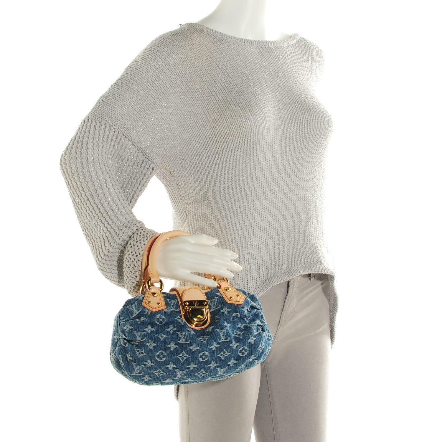 Louis Vuitton Monogram Denim Pleaty Blue 2 of 7