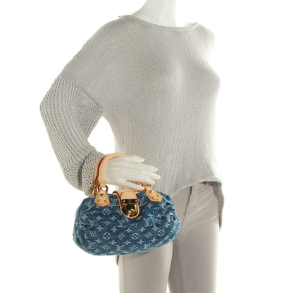 Louis Vuitton Monogram Denim Pleaty Blue 2 of 7