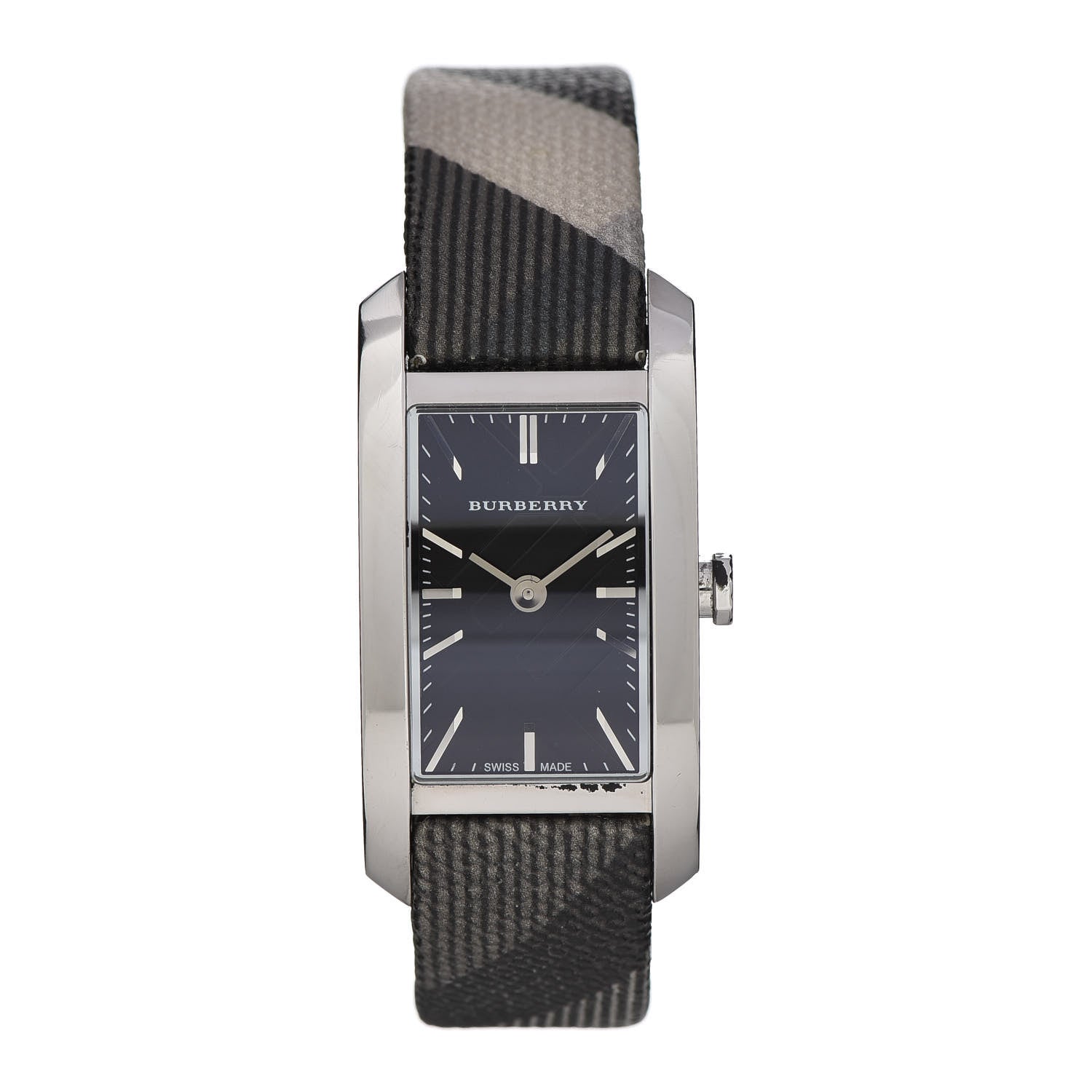 Burberry Stainless Steel Calfskin 20mm Heritage Nova Check Quartz Watch Black BU9505 1 of 12